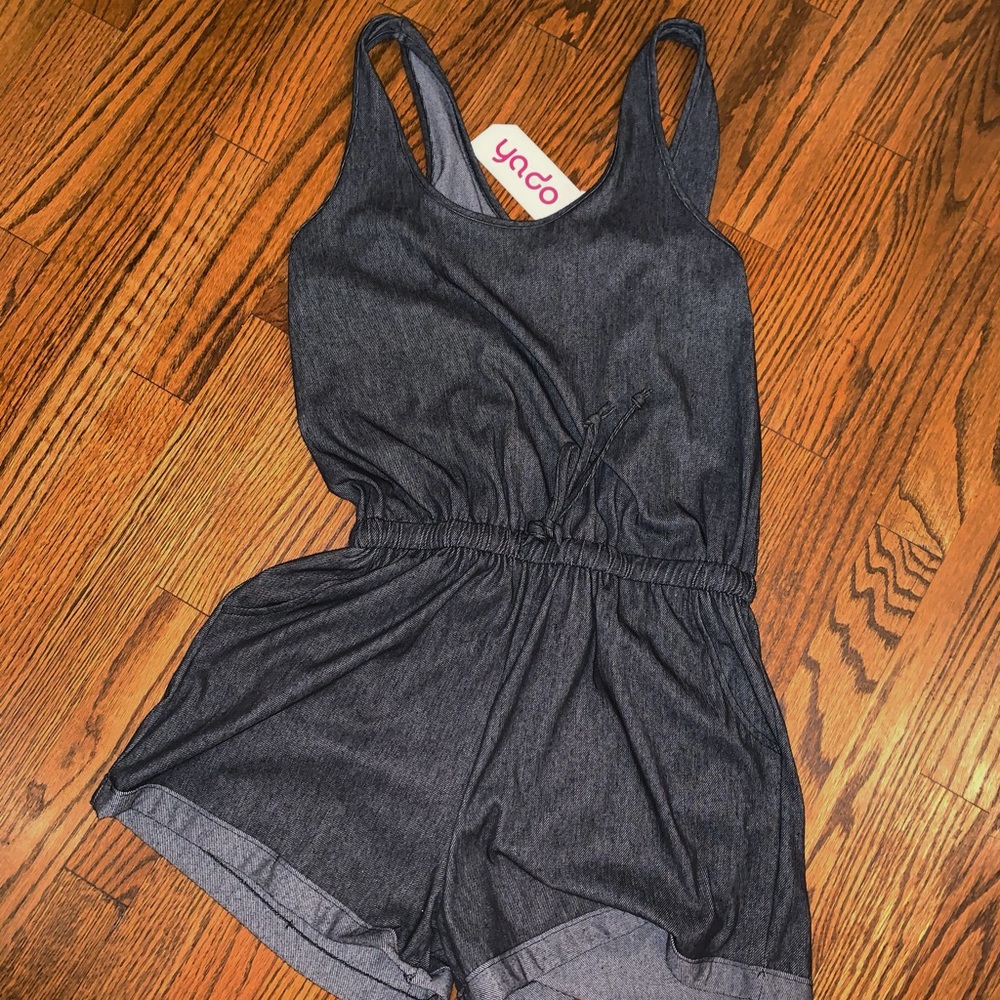 Dark Gray Tank Body Suit Romper New With Tags